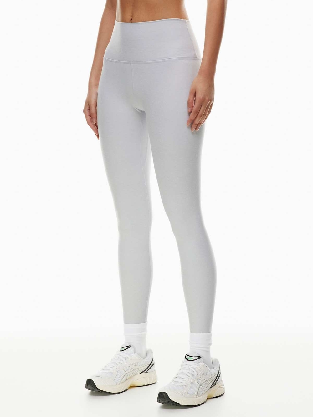 Aritzia Golden Womens Heather Cloud White SoftWhip Cheeky Hi Rise Legging Size 2